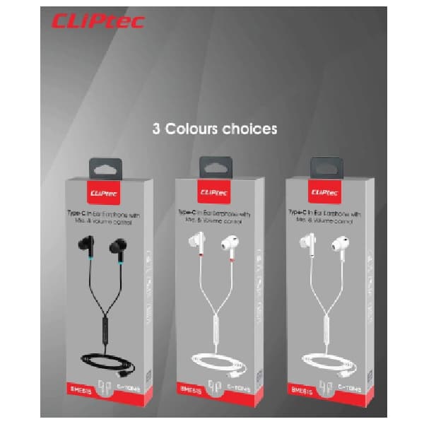 cliptec-type-c-in-ear-earphone-with-mic-controller-c-tone-white-rose-gold